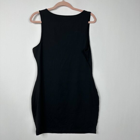 2/$24 SHEIN Split Neck Hour Glass Tank Mini Dress Black XL #A0476 TRB3 - Picture 4 of 7